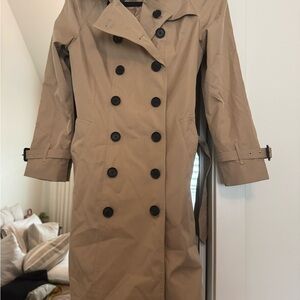 Vintage Burberry Double-Breasted Tan Trench Coat!